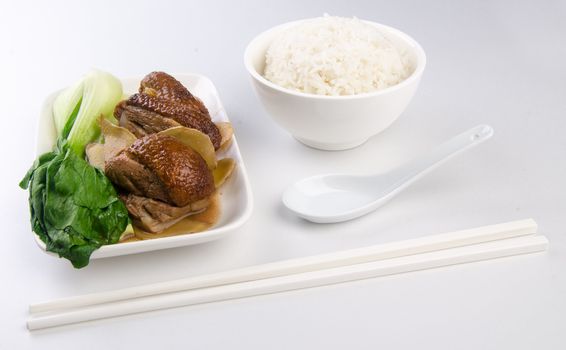 Duck with rice delicious asia food