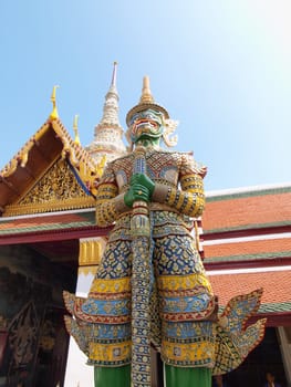 Thai Demon in Grand Palace , Bangkok Thailand 