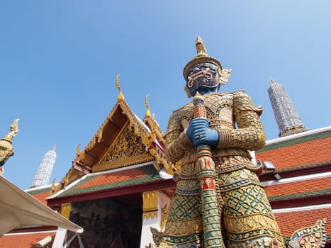 Thai Demon in Grand Palace , Bangkok Thailand 