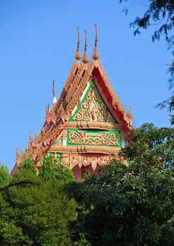 The roof of the Thai Monastery - view from afar