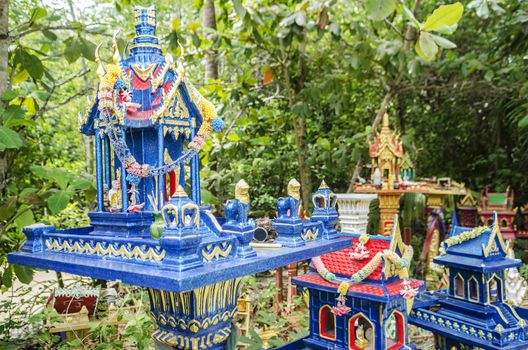 spirit houses in ko phangan thailand
