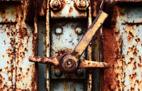 Old bolt with rust, Grungy style