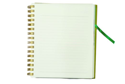 Green notebook bookmark