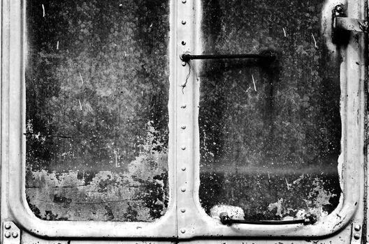 Old grunge wall on train with rust and scratch background