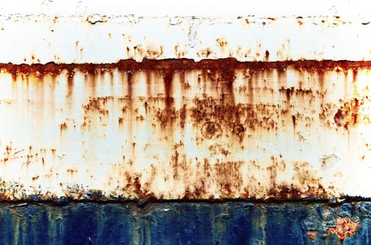 Rust and decay on metal texture background