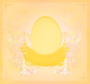 Easter Egg On Grunge Background
