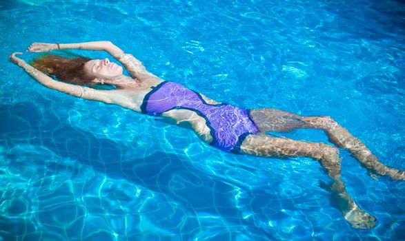 girl in pool