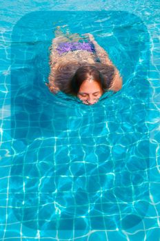 girl in pool