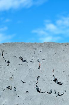 Freedom outside wall ,Wall texture and blue sky