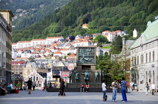 Architecture of Bergen, Norway,a UNESCO architectural heritage site.