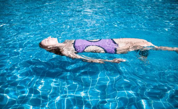 girl in pool