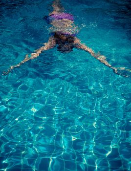 girl in pool