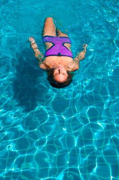 girl in pool