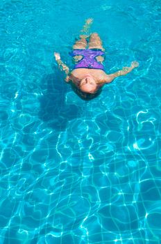 girl in pool