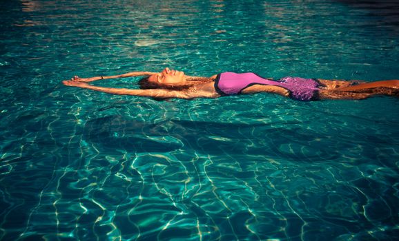 girl in pool