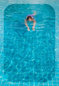 girl in pool