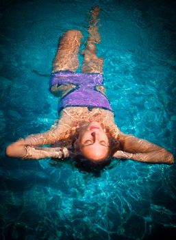 girl in pool