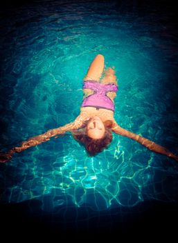 girl in pool