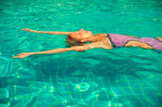 girl in pool