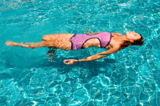 girl in pool