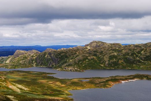 Gaustatoppen is the highest mountain in the county Telemark in Norway. The view from the summit is impressive, as one can see an area of approximately 60,000 km², one sixth of Norways mainland.