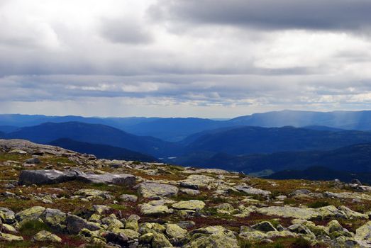 Mountain view in Telemark Norway.