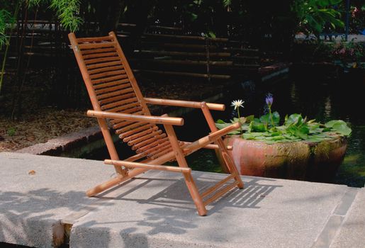 relaxe chair in the garden