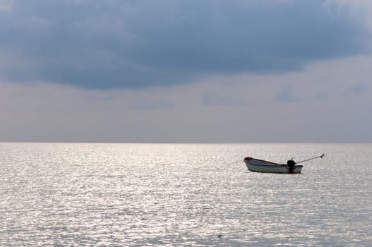 small fishing boat in the sea