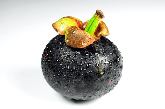 mangosteen on white background