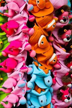 Stock Photo - Colorful design animal hat , pataya , thailand