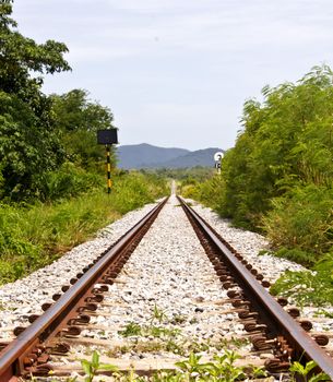Stock Photo - railway on field