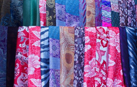 Stock Photo - beautiful Colorful fabrics
