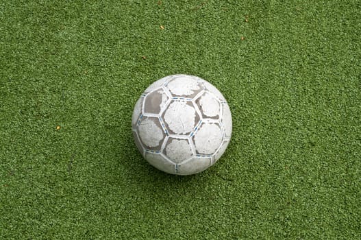 old football or soccer ball on the grass