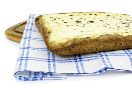 Cheesecake made ​​from rye flour with curd