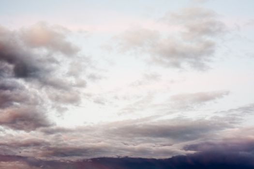 Dark strom cloudscape of scary cloudy sky background texture pattern.