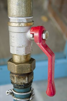 Water taps in the garden for watering plants