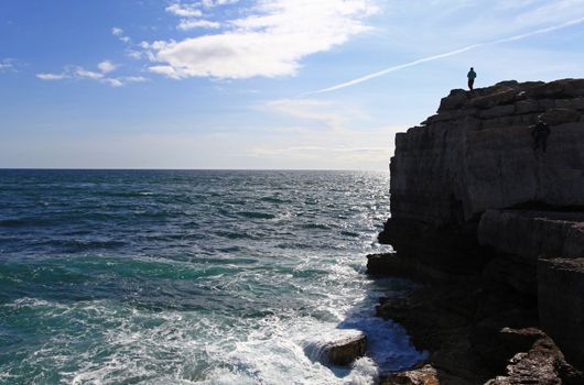 Pulpit Rock famous landmark in portland dorset england