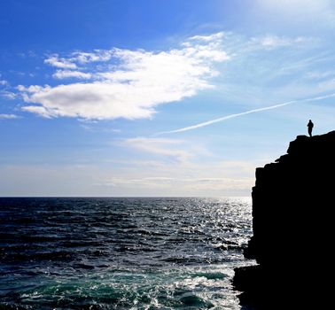 Pulpit Rock famous landmark in portland dorset england