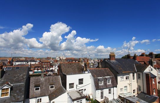 Typical Seaside cottages in Weymouth Dorset England