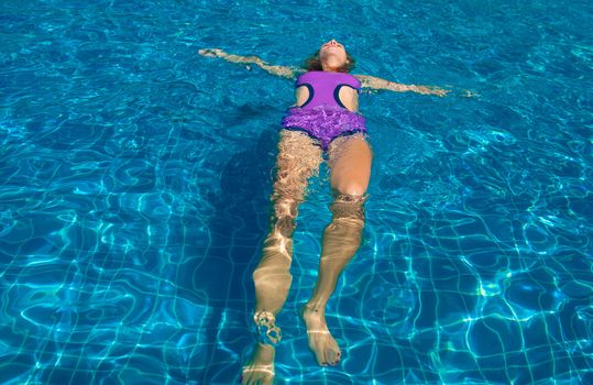 girl on pool