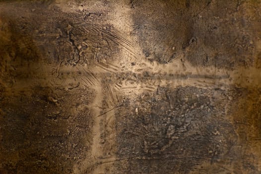 grunge effect metallic brass textured background
