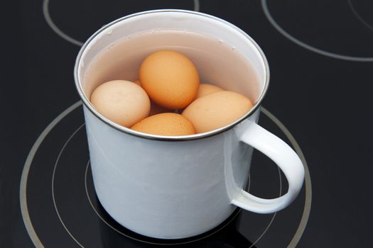 Eggs boiling