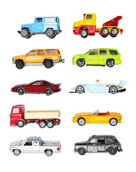 Cars isolated on the white background