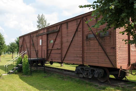 memorial wagon ? museum near station Skrunda, Latvia, train wagon with in 1941 and 1949 deported Latvian people to Siberia