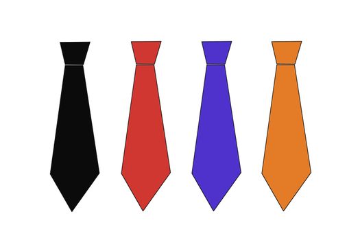 Ties collection illustration