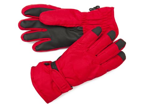 Warm gloves isolated on the white background
