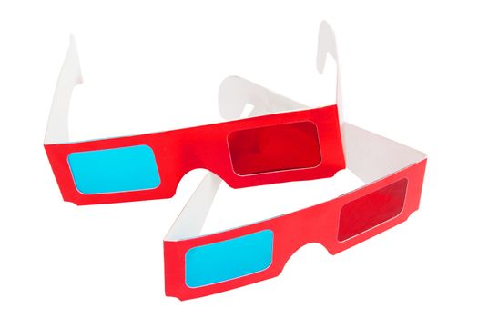 3D glasses isolated on the white backhround