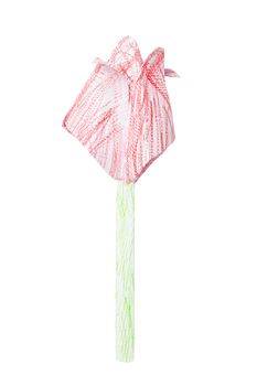 Origami tulip isolated on the white background