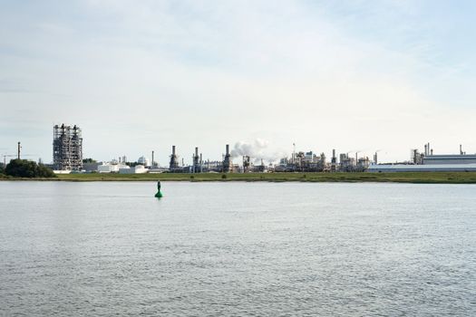 Chemical industries near river in Stade, Germany