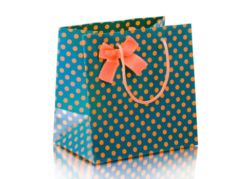 Shopping bag isolated on the white background